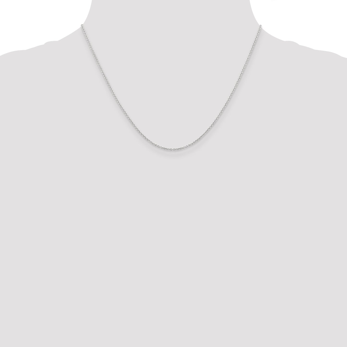 Sterling Silver 1.25mm Cable Chain with 2in ext.