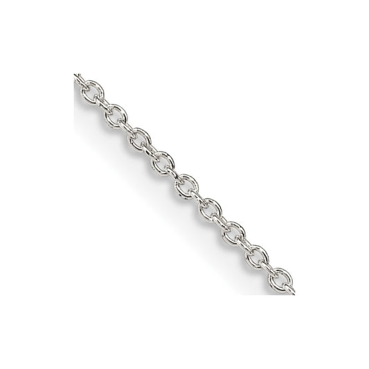 Sterling Silver 1.25mm Cable Chain with 2in ext.