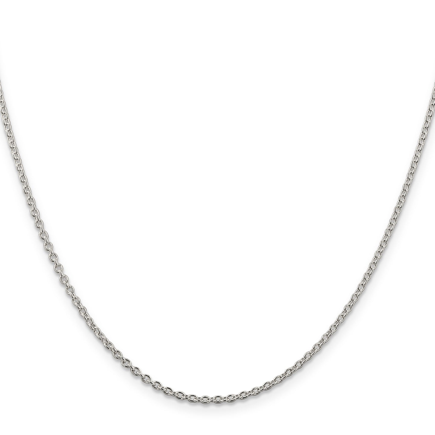 Sterling Silver 1.95mm Cable Chain with 2in ext.