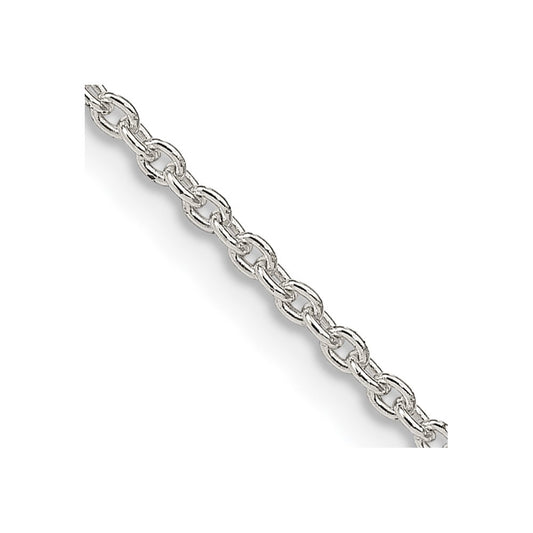 Sterling Silver 1.95mm Cable Chain with 2in ext.