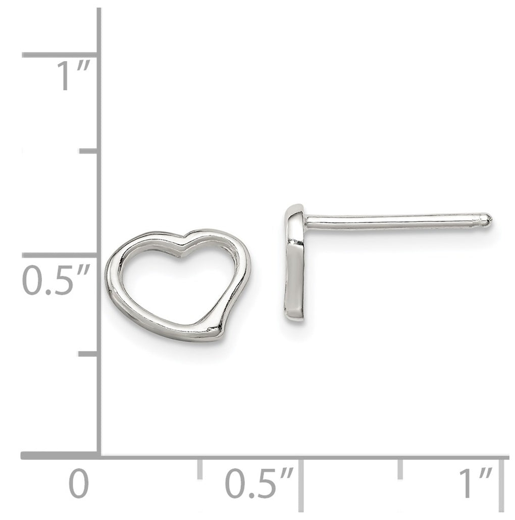 Sterling Silver Heart Earrings – Elegant Jewelry Gift for Birthday, Anniversary, Engagement, Wedding