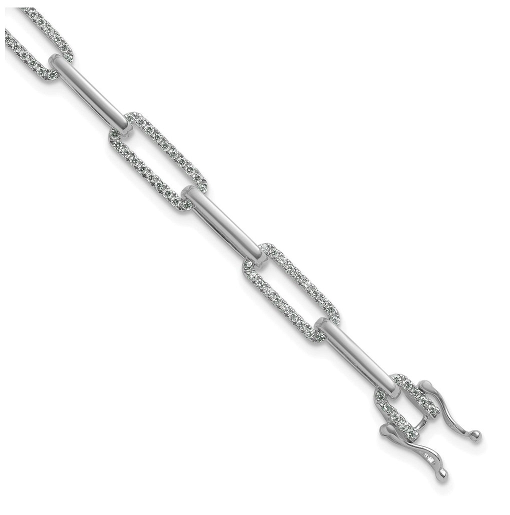 10k Yellow Gold 1 3/8ct Lab Grown Diamond VS/SI+ G+ Complete Fashion Link 7in Bracelet – Elegant Jewelry Gift for Birthday, Anniversary, Engagement, Wedding