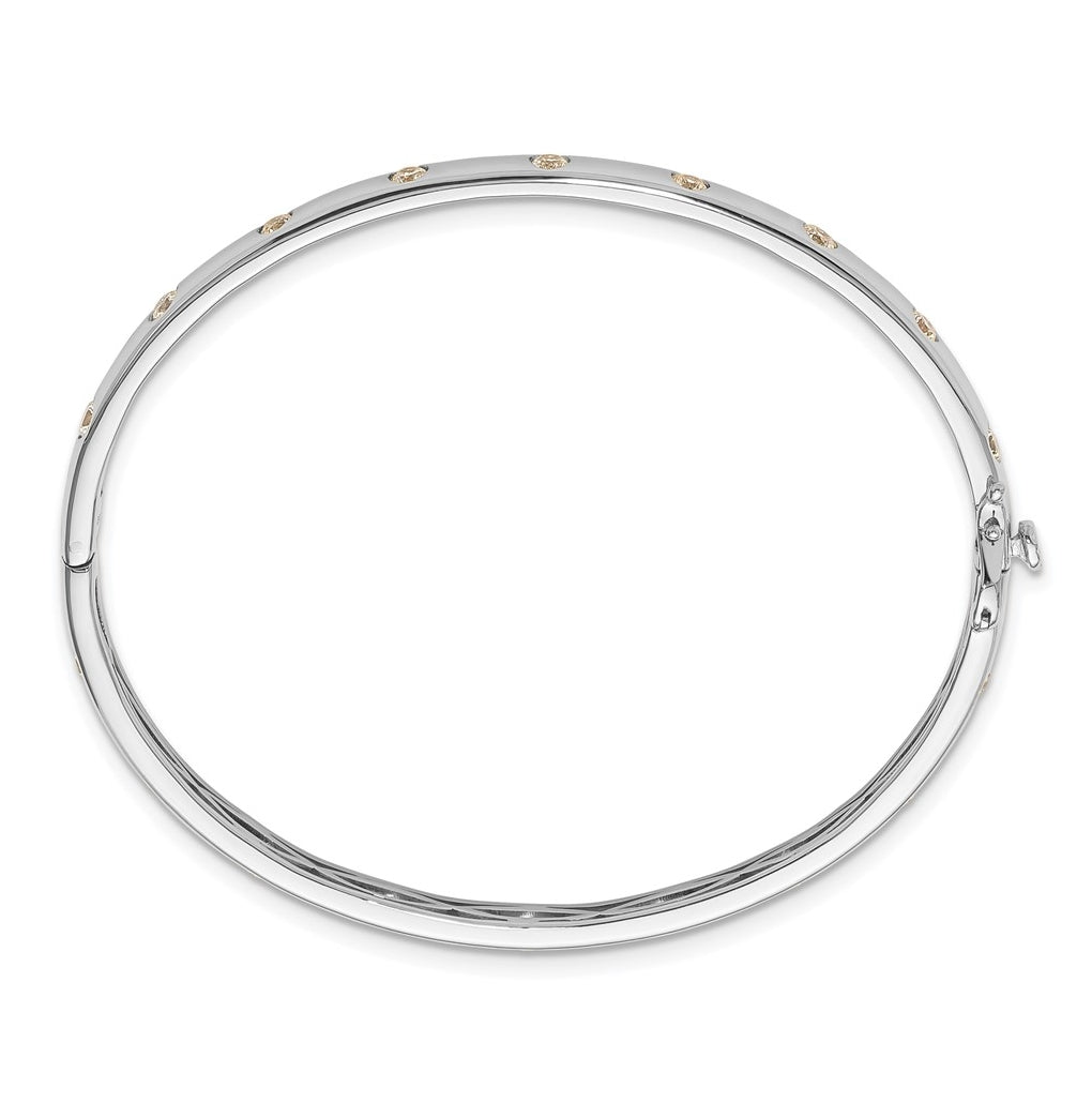 10k Yellow Gold 3/4ct Lab Grown Diamond VS/SI+ G+ Complete 6.75in Bangle Bracelet – Elegant Jewelry Gift for Birthday, Anniversary, Engagement, Wedding