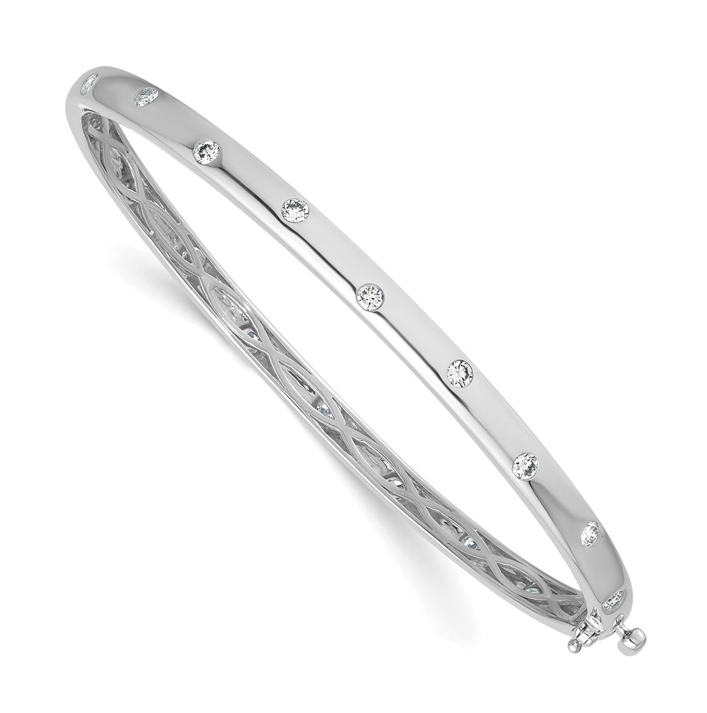 10k Yellow Gold 3/4ct Lab Grown Diamond VS/SI+ G+ Complete 6.75in Bangle Bracelet – Elegant Jewelry Gift for Birthday, Anniversary, Engagement, Wedding