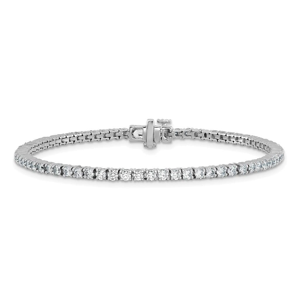 10K Yellow Gold 3ct Lab Grown Diamond VS+ F+ Complete Tennis Bracelet – Elegant Jewelry Gift for Birthday, Anniversary, Engagement, Wedding
