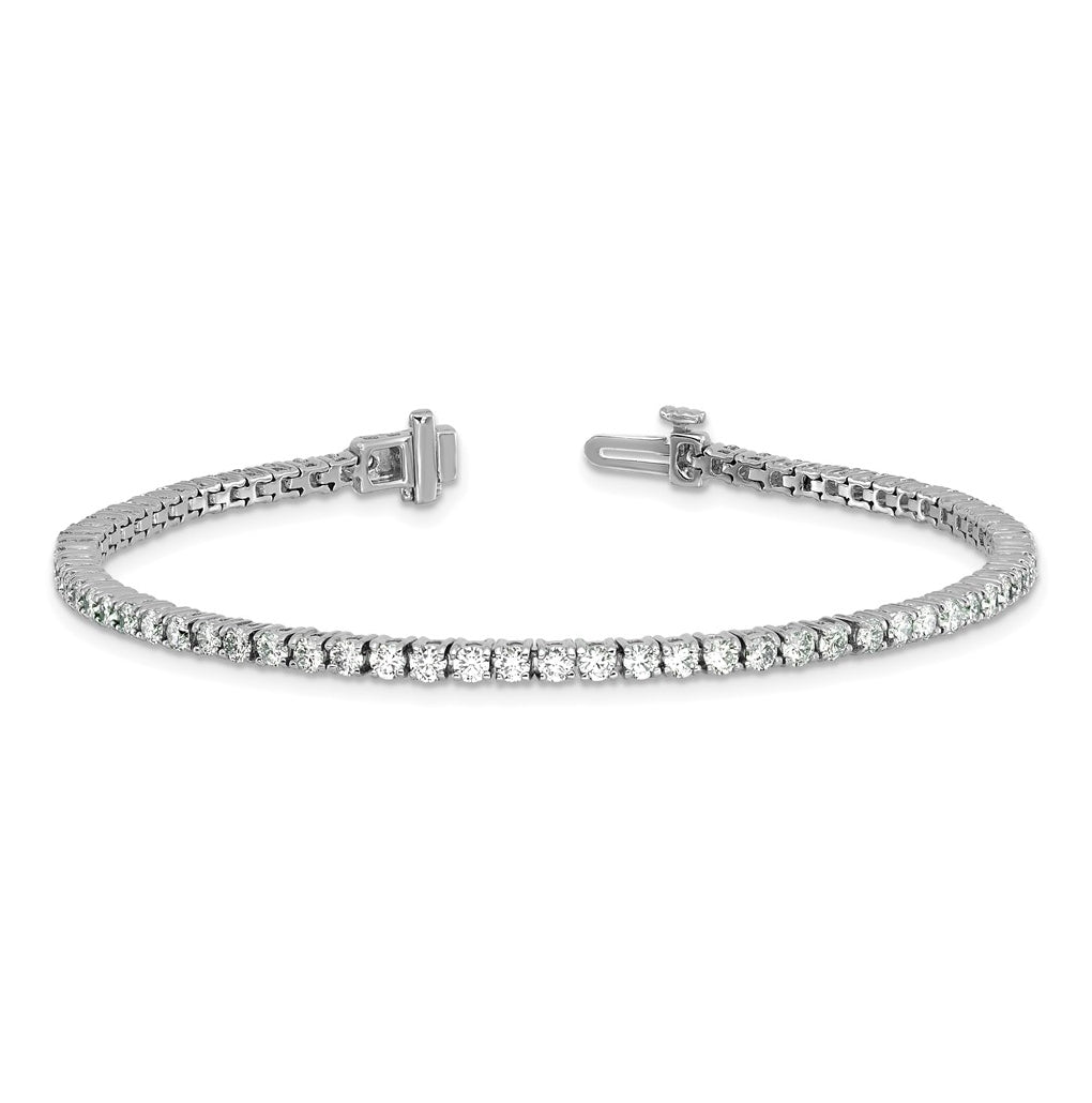 10K Yellow Gold 3ct Lab Grown Diamond VS+ F+ Complete Tennis Bracelet – Elegant Jewelry Gift for Birthday, Anniversary, Engagement, Wedding