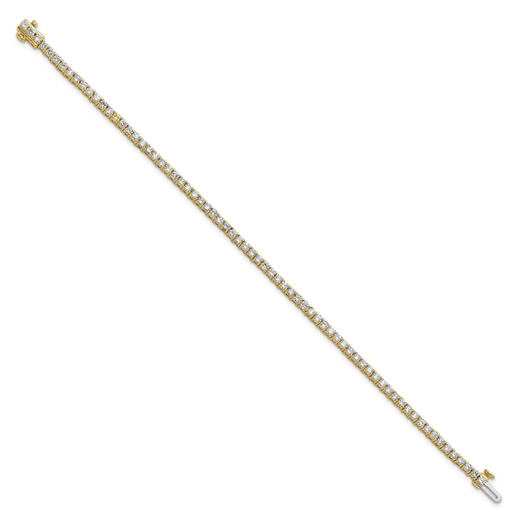 10K Yellow Gold 3ct Lab Grown Diamond VS+ F+ Complete Tennis Bracelet – Elegant Jewelry Gift for Birthday, Anniversary, Engagement, Wedding