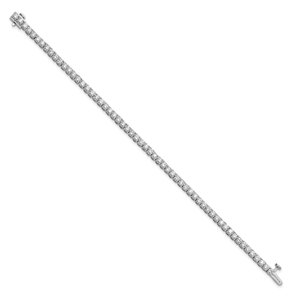 10K Yellow Gold 3ct Lab Grown Diamond VS+ F+ Complete Tennis Bracelet – Elegant Jewelry Gift for Birthday, Anniversary, Engagement, Wedding