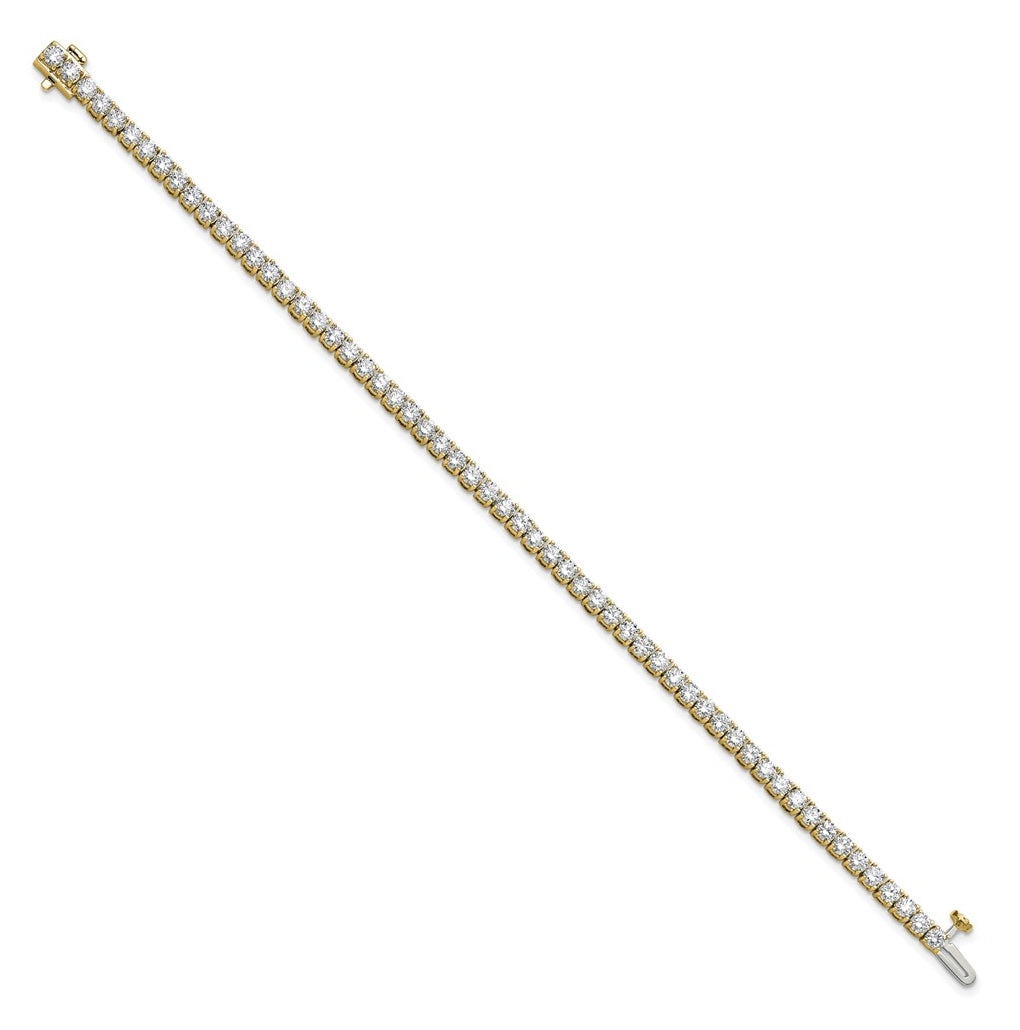 10K Yellow Gold 3ct Lab Grown Diamond VS+ F+ Complete Tennis Bracelet – Elegant Jewelry Gift for Birthday, Anniversary, Engagement, Wedding