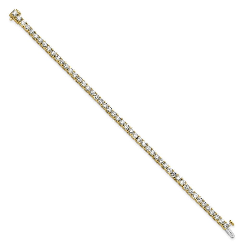 10K Yellow Gold 3ct Lab Grown Diamond VS+ F+ Complete Tennis Bracelet – Elegant Jewelry Gift for Birthday, Anniversary, Engagement, Wedding
