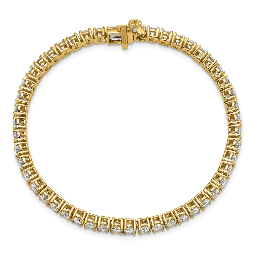 10K Yellow Gold 3ct Lab Grown Diamond VS+ F+ Complete Tennis Bracelet – Elegant Jewelry Gift for Birthday, Anniversary, Engagement, Wedding