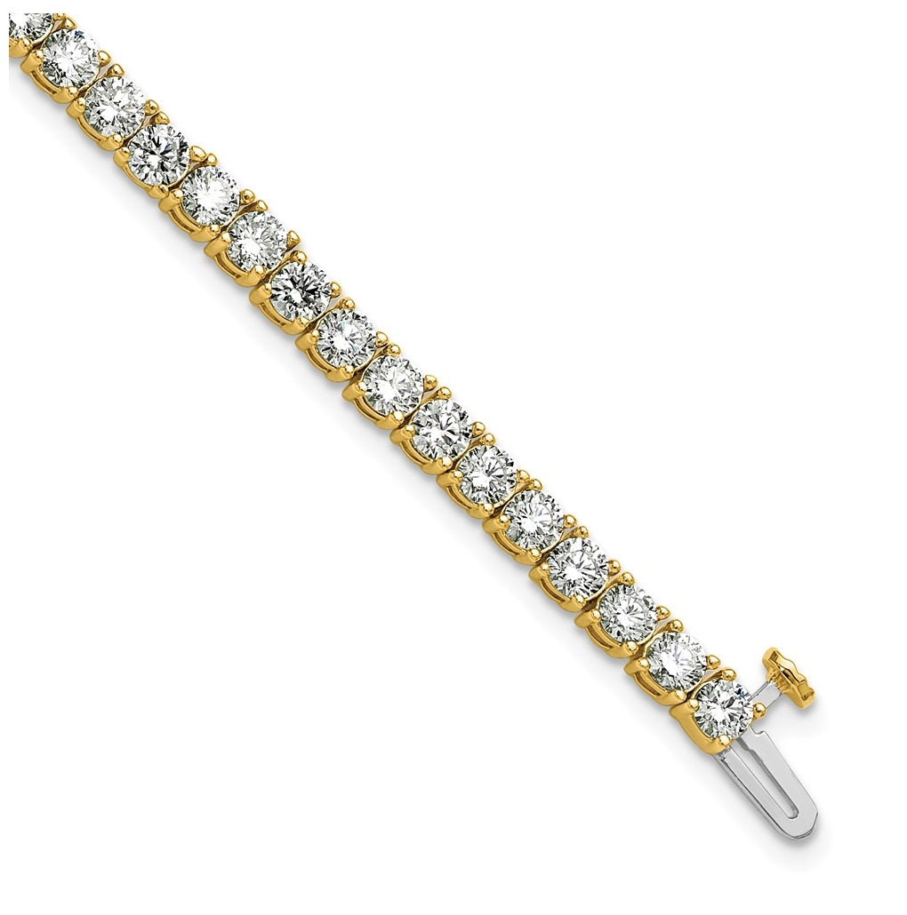10K Yellow Gold 3ct Lab Grown Diamond VS+ F+ Complete Tennis Bracelet – Elegant Jewelry Gift for Birthday, Anniversary, Engagement, Wedding