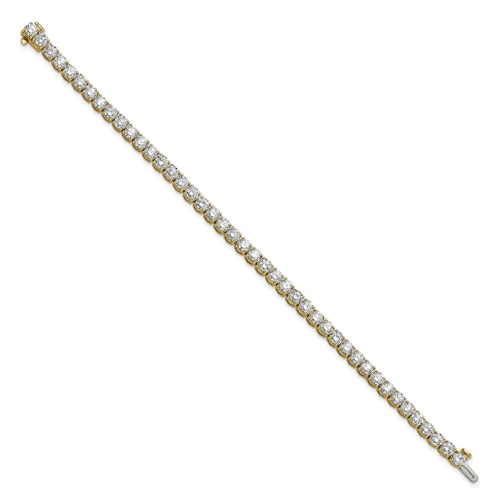 10K Yellow Gold 3ct Lab Grown Diamond VS+ F+ Complete Tennis Bracelet – Elegant Jewelry Gift for Birthday, Anniversary, Engagement, Wedding
