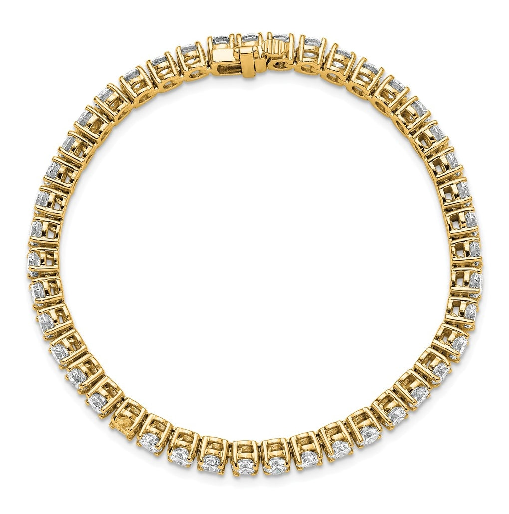 10K Yellow Gold 3ct Lab Grown Diamond VS+ F+ Complete Tennis Bracelet – Elegant Jewelry Gift for Birthday, Anniversary, Engagement, Wedding