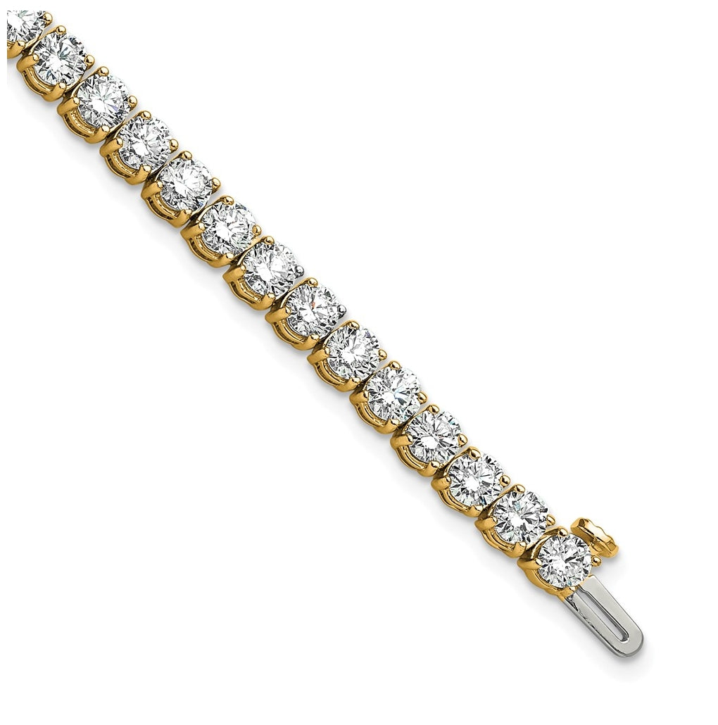 10K Yellow Gold 3ct Lab Grown Diamond VS+ F+ Complete Tennis Bracelet – Elegant Jewelry Gift for Birthday, Anniversary, Engagement, Wedding