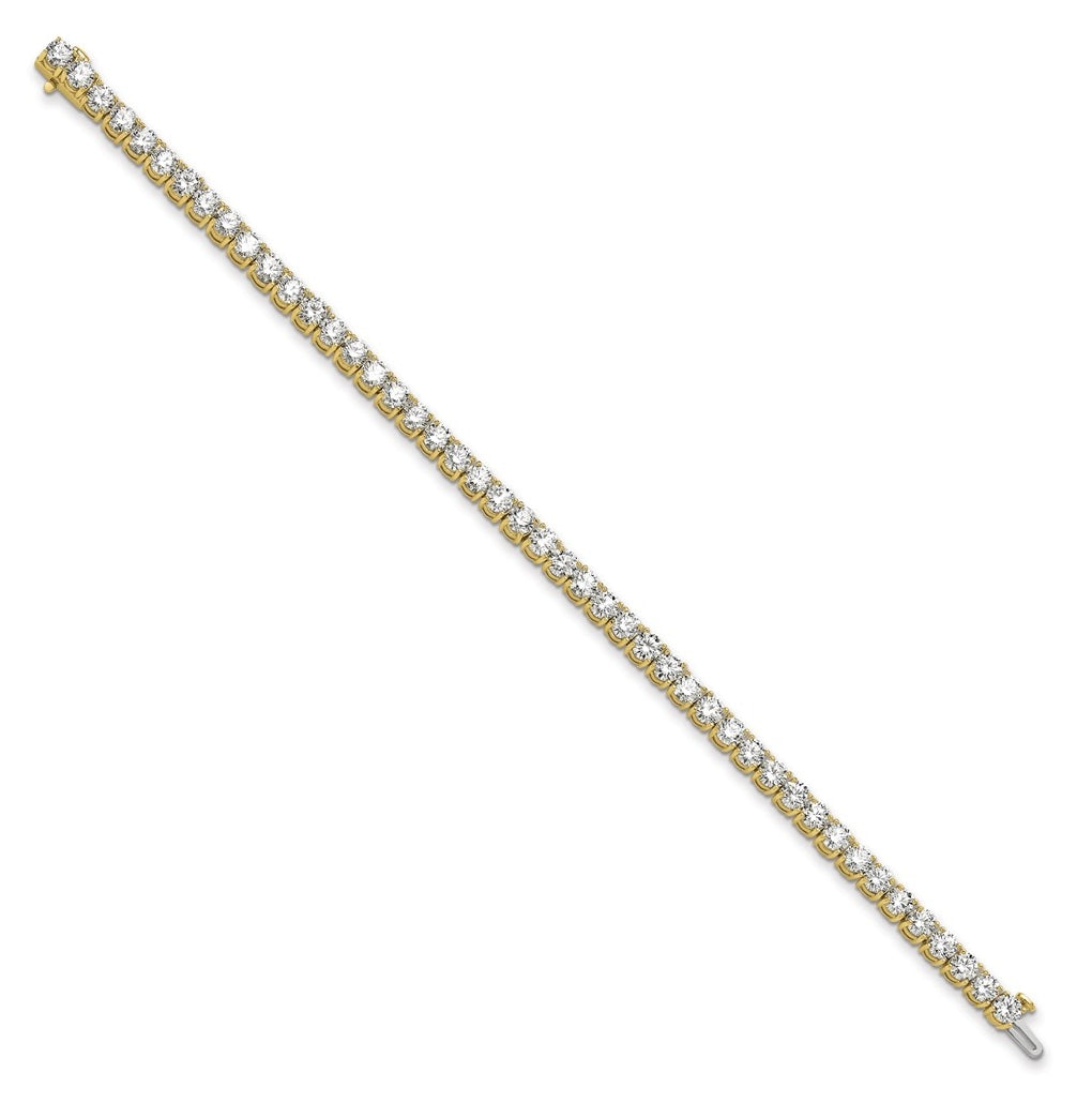 10K Yellow Gold 3ct Lab Grown Diamond VS+ F+ Complete Tennis Bracelet – Elegant Jewelry Gift for Birthday, Anniversary, Engagement, Wedding