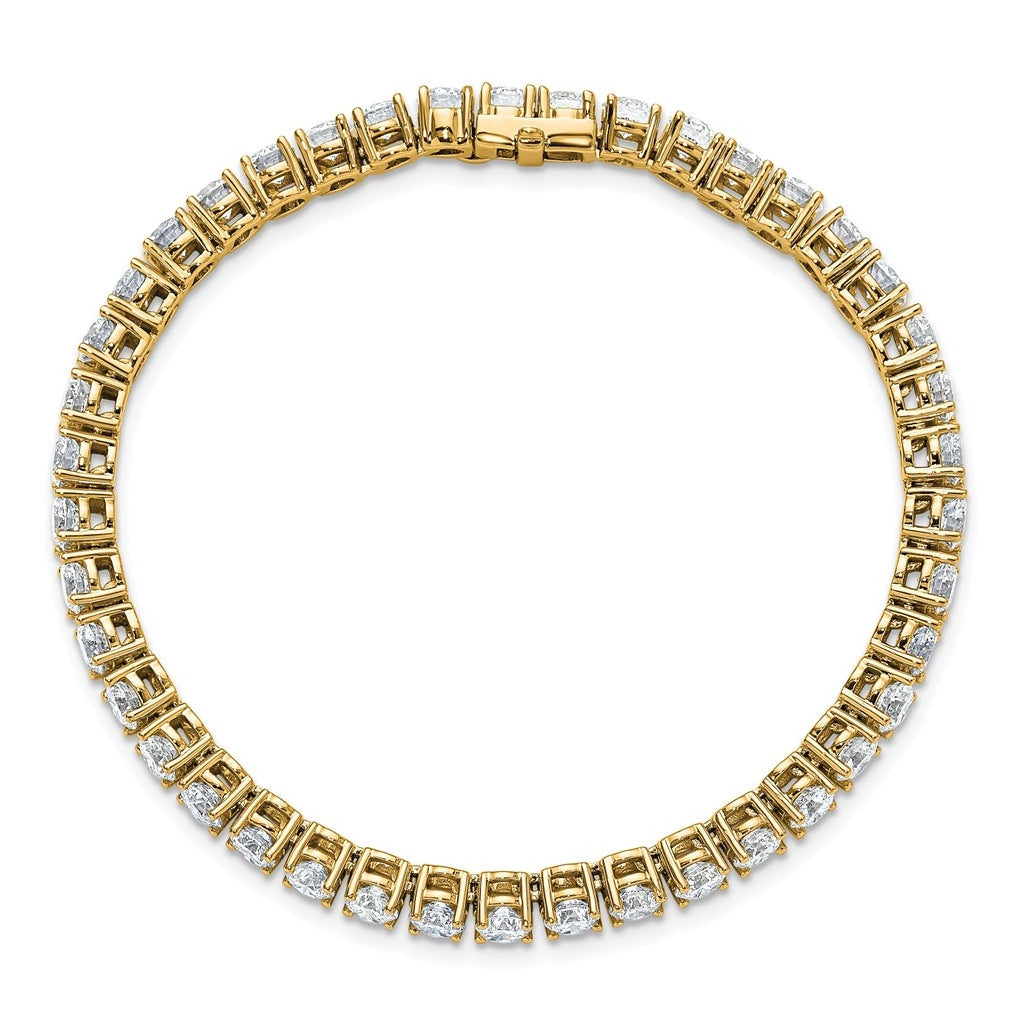 10K Yellow Gold 3ct Lab Grown Diamond VS+ F+ Complete Tennis Bracelet – Elegant Jewelry Gift for Birthday, Anniversary, Engagement, Wedding