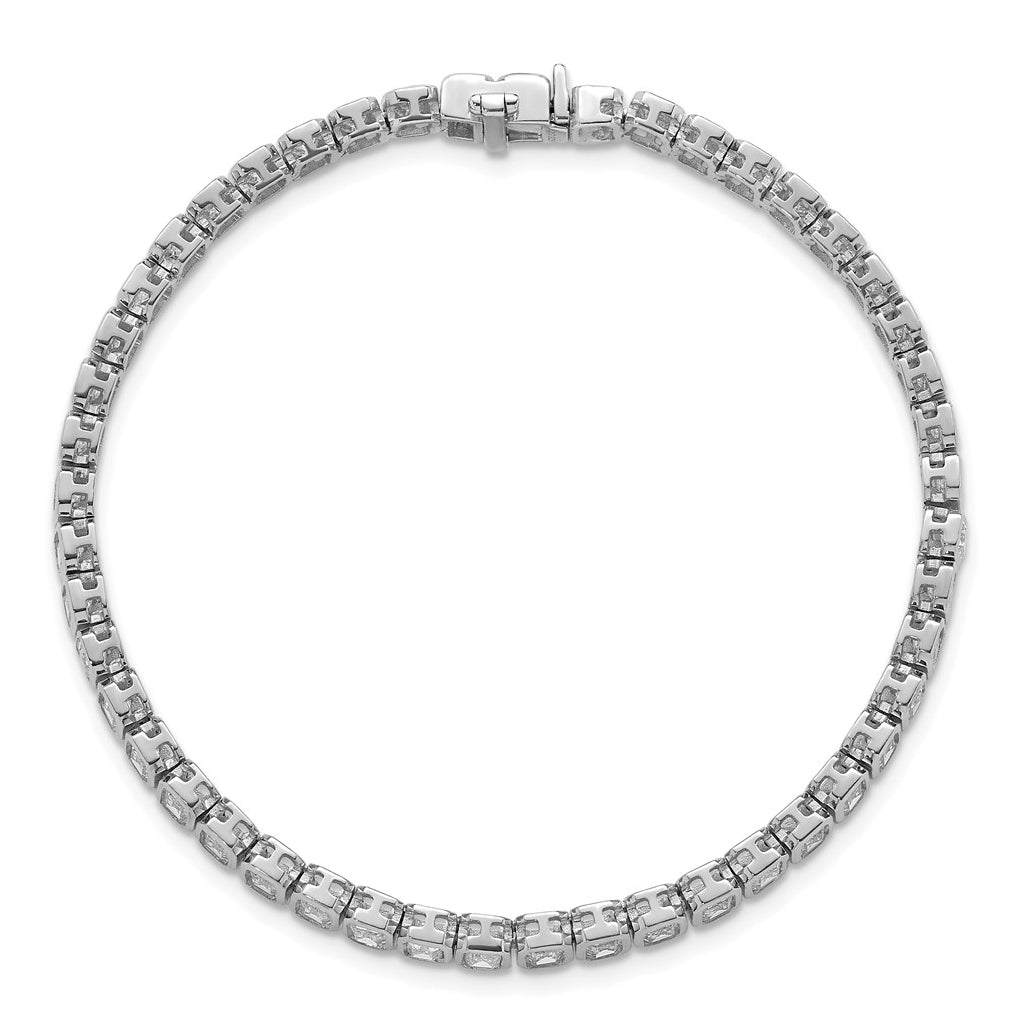 10k Yellow Gold 6 1/2ct Lab Grown Diamond VS+ F+ Complete Emerald Tennis Bracelet – Elegant Jewelry Gift for Birthday, Anniversary, Engagement, Wedding