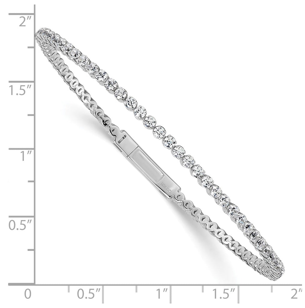14k Yellow Gold 3ct Round Lab Grown Diamond VS+ F+ Complete Flexible Bangle – Elegant Jewelry Gift for Birthday, Anniversary, Engagement, Wedding