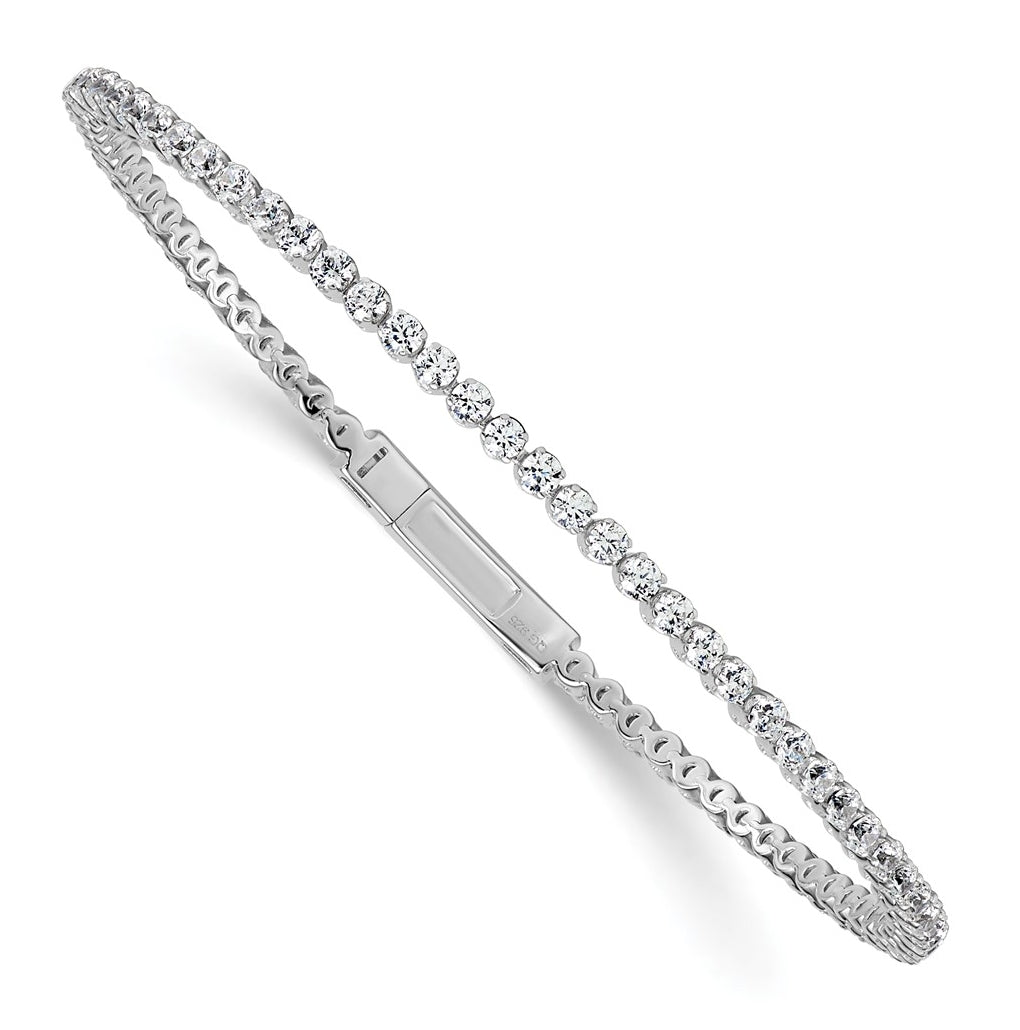 14k Yellow Gold 3ct Round Lab Grown Diamond VS+ F+ Complete Flexible Bangle – Elegant Jewelry Gift for Birthday, Anniversary, Engagement, Wedding