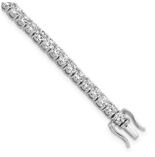 10k White Gold 8ct Lab Grown Diamond VS/SI+ G+ Complete Round Tennis Bracelet – Elegant Jewelry Gift for Birthday, Anniversary, Engagement, Wedding