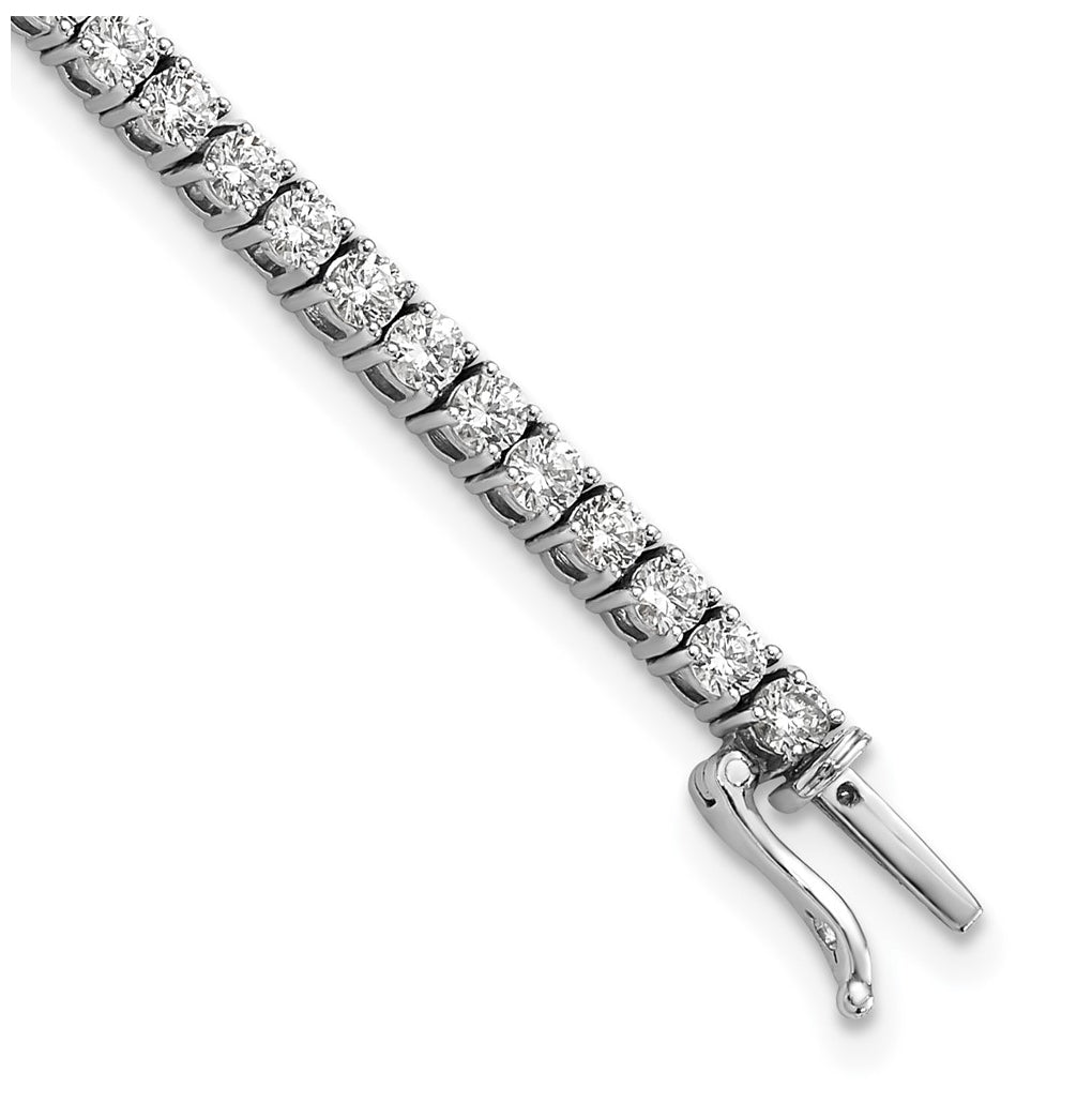 10k White Gold 4 3/8ct Lab Grown Diamond VS/SI+ G+ 7.5in Complete Tennis Bracelet – Elegant Jewelry Gift for Birthday, Anniversary, Engagement, Wedding