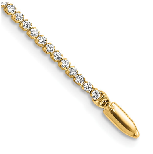 10K Yellow Gold 1 1/3 ct Lab Grown Diamond VS/SI+ G+ 7in Complete Round Tennis Bracelet – Elegant Jewelry Gift for Birthday, Anniversary, Engagement, Wedding