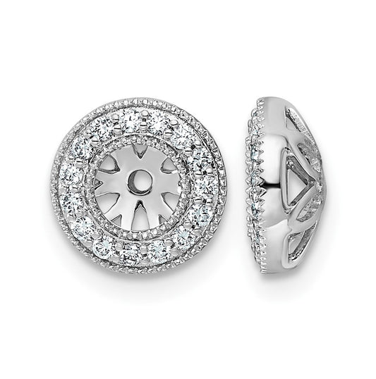 14K White Gold 1/4ct Lab Grown Diamond VS/SI+ G+ Complete Earring Jackets – Elegant Jewelry Gift for Birthday, Anniversary, Engagement, Wedding