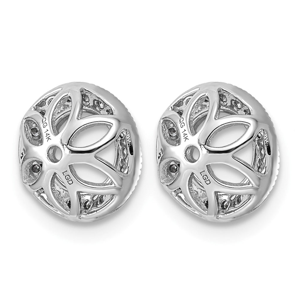14K White Gold 1/4ct Lab Grown Diamond VS/SI+ G+ Complete Earring Jackets – Elegant Jewelry Gift for Birthday, Anniversary, Engagement, Wedding