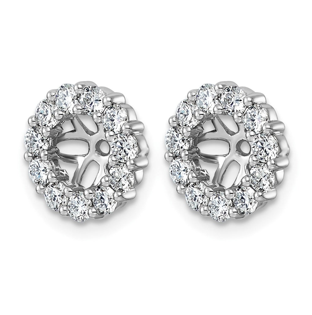 14k White Gold 1ct Lab Grown Diamond VS/SI+ G+ Complete Earring Jackets – Elegant Jewelry Gift for Birthday, Anniversary, Engagement, Wedding