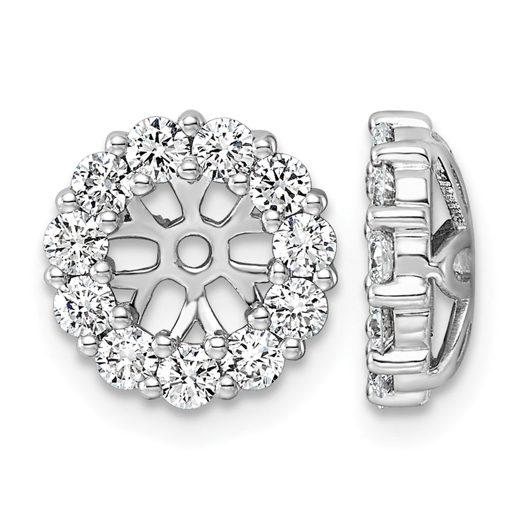 14k White Gold 1ct Lab Grown Diamond VS/SI+ G+ Complete Earring Jackets – Elegant Jewelry Gift for Birthday, Anniversary, Engagement, Wedding