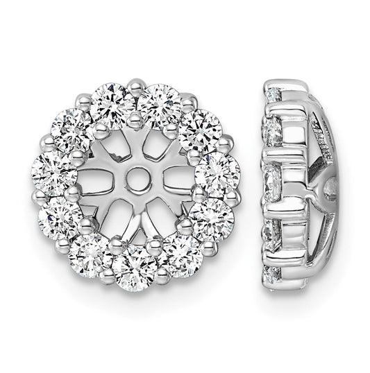 14k White Gold 1ct Lab Grown Diamond VS/SI+ G+ Complete Earring Jackets – Elegant Jewelry Gift for Birthday, Anniversary, Engagement, Wedding