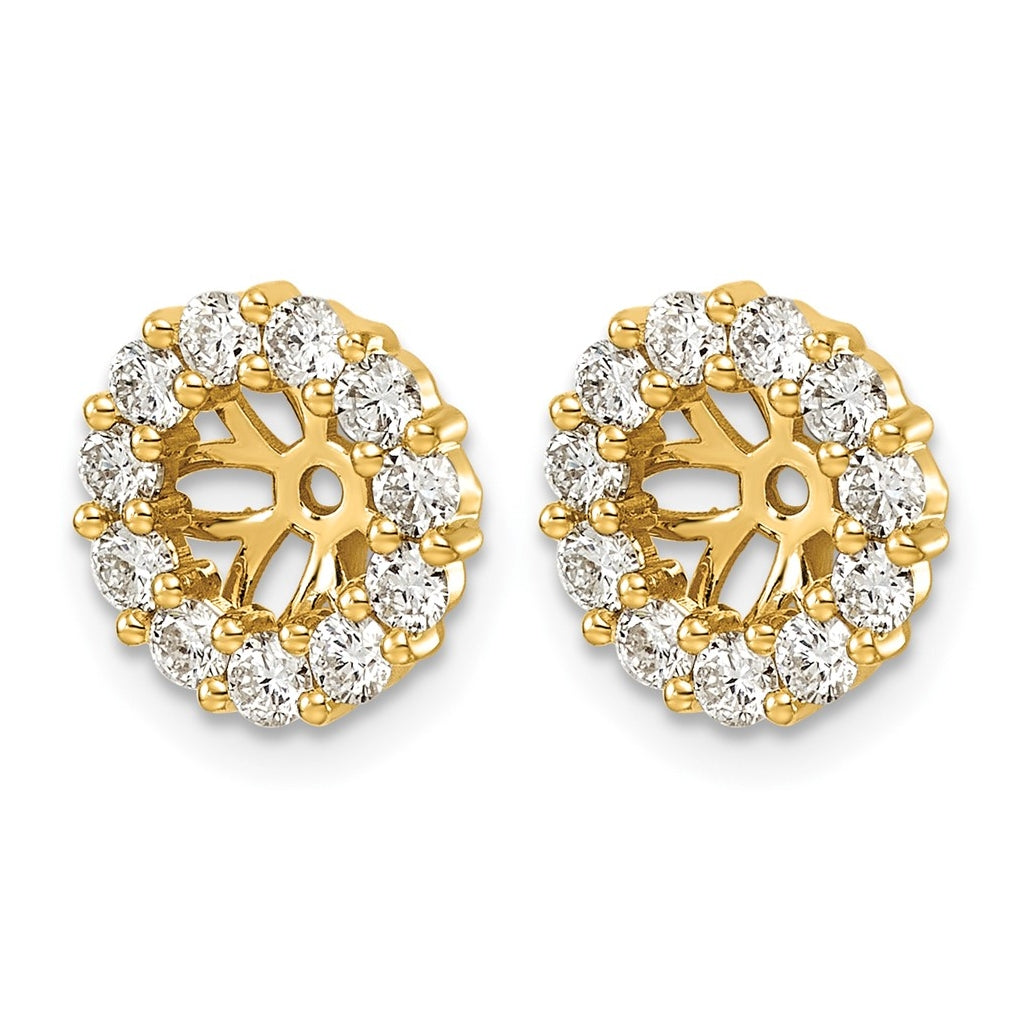 14k White Gold 1ct Lab Grown Diamond VS/SI+ G+ Complete Earring Jackets – Elegant Jewelry Gift for Birthday, Anniversary, Engagement, Wedding