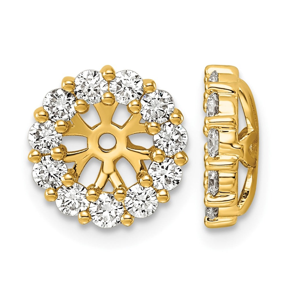 14k White Gold 1ct Lab Grown Diamond VS/SI+ G+ Complete Earring Jackets – Elegant Jewelry Gift for Birthday, Anniversary, Engagement, Wedding