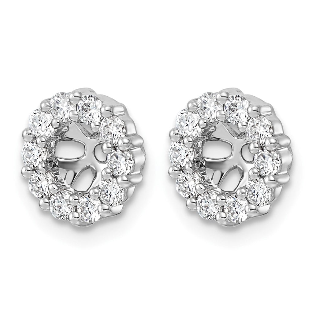 14k White Gold 5/8ct Lab Grown Diamond VS/SI+ G+ Complete Earring Jackets – Elegant Jewelry Gift for Birthday, Anniversary, Engagement, Wedding