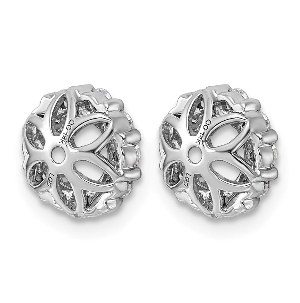 14k White Gold 5/8ct Lab Grown Diamond VS/SI+ G+ Complete Earring Jackets – Elegant Jewelry Gift for Birthday, Anniversary, Engagement, Wedding