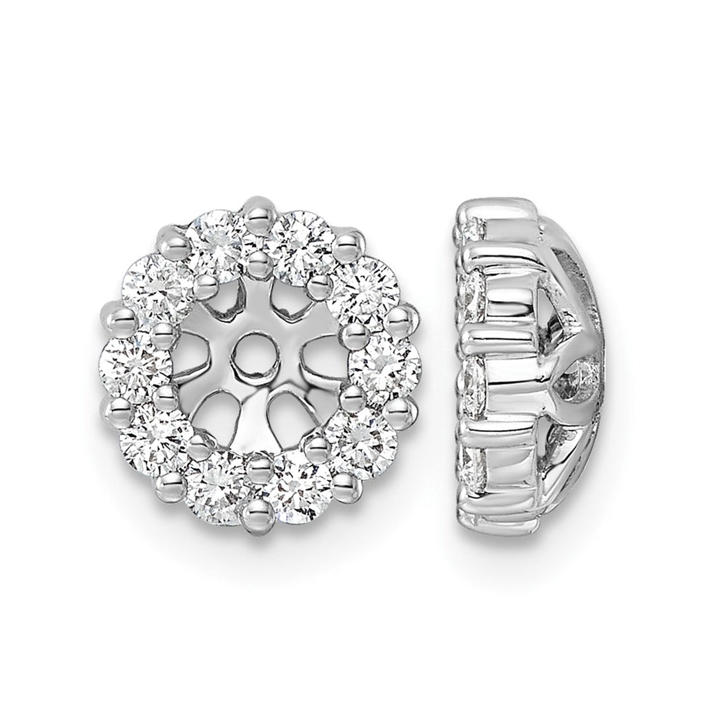 14k White Gold 5/8ct Lab Grown Diamond VS/SI+ G+ Complete Earring Jackets – Elegant Jewelry Gift for Birthday, Anniversary, Engagement, Wedding