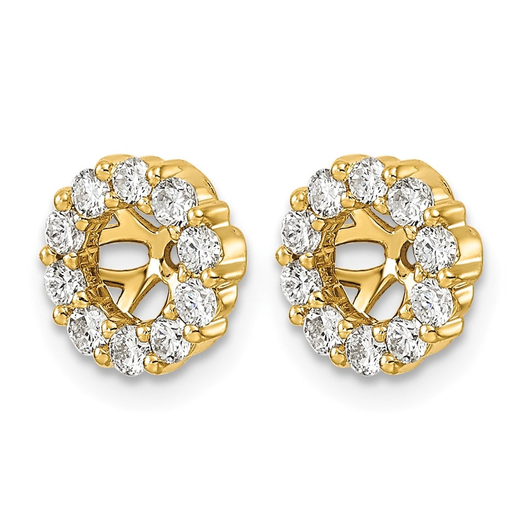 14k White Gold 5/8ct Lab Grown Diamond VS/SI+ G+ Complete Earring Jackets – Elegant Jewelry Gift for Birthday, Anniversary, Engagement, Wedding