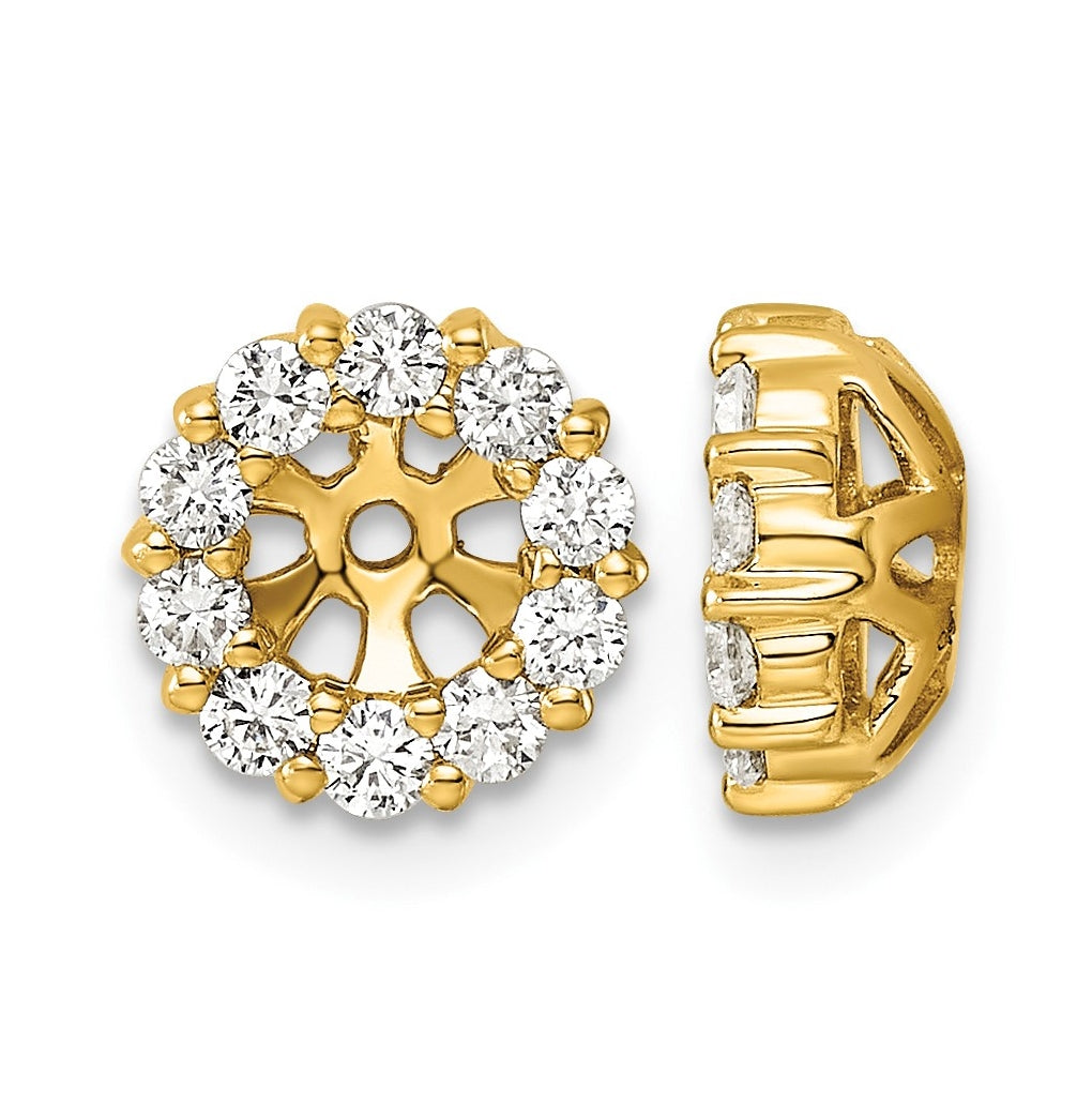 14k White Gold 5/8ct Lab Grown Diamond VS/SI+ G+ Complete Earring Jackets – Elegant Jewelry Gift for Birthday, Anniversary, Engagement, Wedding