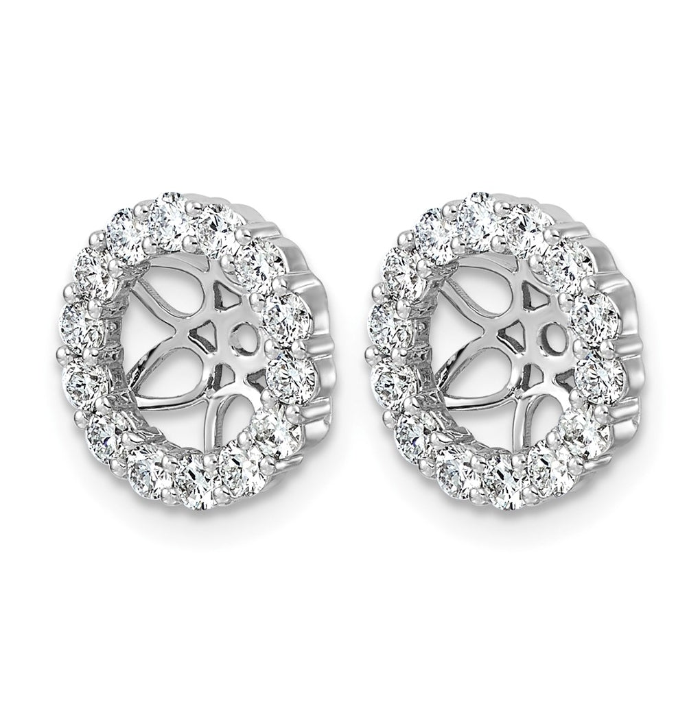14k White Gold 1ct Lab Grown Diamond VS/SI+ G+ Complete Earrings Jackets – Elegant Jewelry Gift for Birthday, Anniversary, Engagement, Wedding