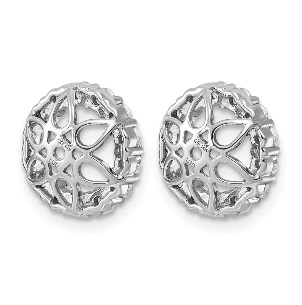 14k White Gold 1ct Lab Grown Diamond VS/SI+ G+ Complete Earrings Jackets – Elegant Jewelry Gift for Birthday, Anniversary, Engagement, Wedding