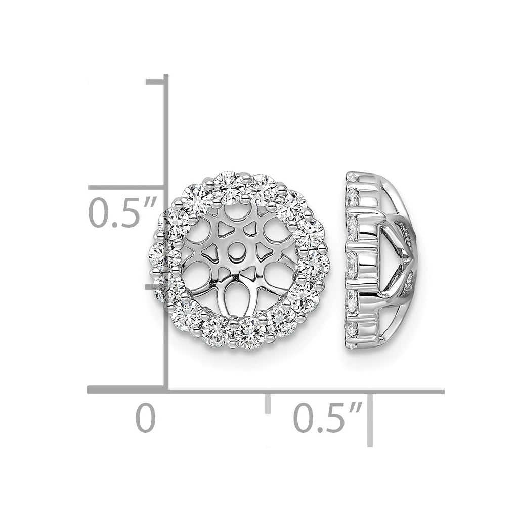 14k White Gold 1ct Lab Grown Diamond VS/SI+ G+ Complete Earrings Jackets – Elegant Jewelry Gift for Birthday, Anniversary, Engagement, Wedding