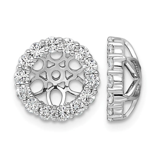 14k White Gold 1ct Lab Grown Diamond VS/SI+ G+ Complete Earrings Jackets – Elegant Jewelry Gift for Birthday, Anniversary, Engagement, Wedding