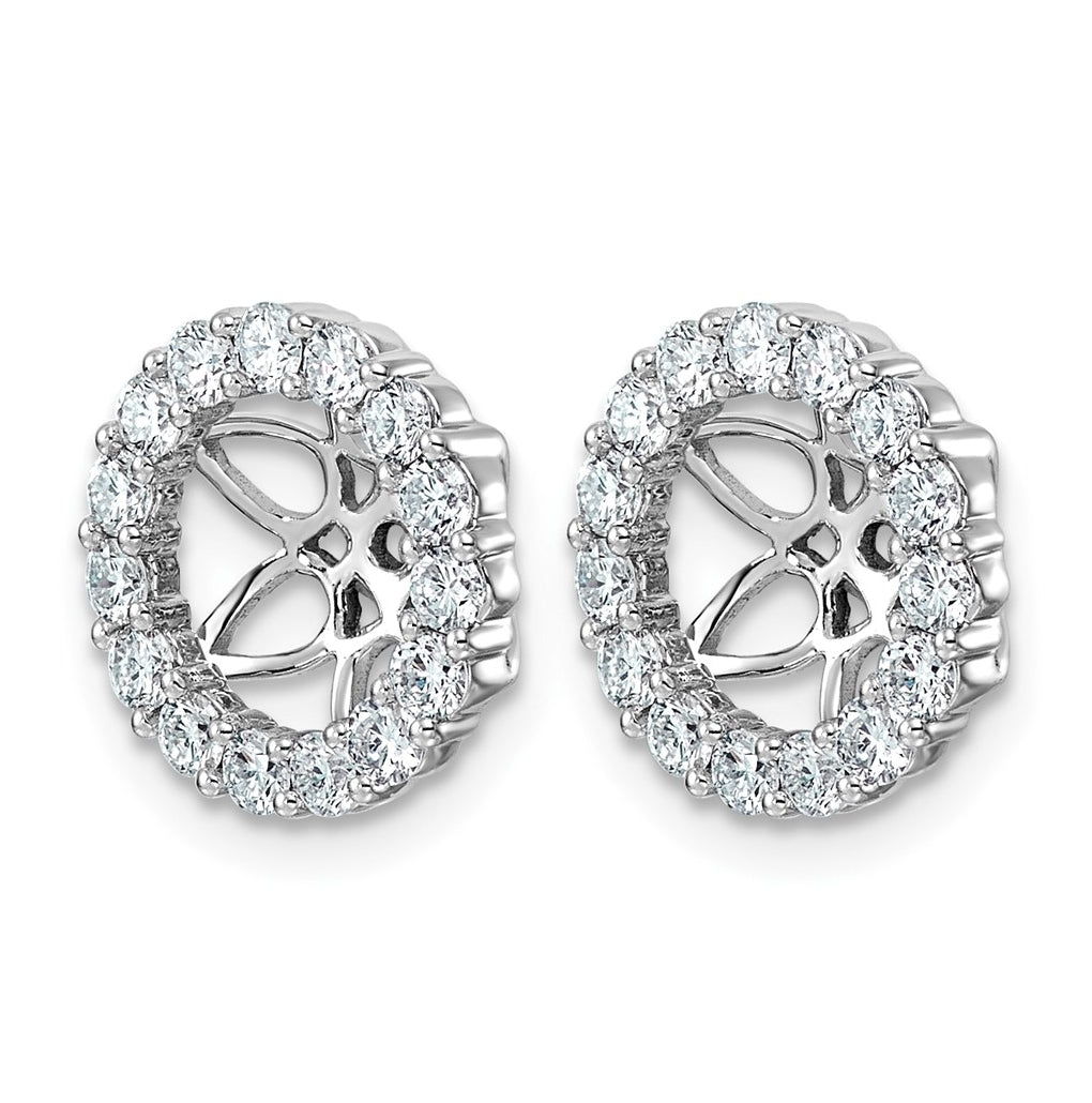 14k White Gold 1ct Lab Grown Diamond VS/SI+ G+ Complete Earrings Jackets – Elegant Jewelry Gift for Birthday, Anniversary, Engagement, Wedding