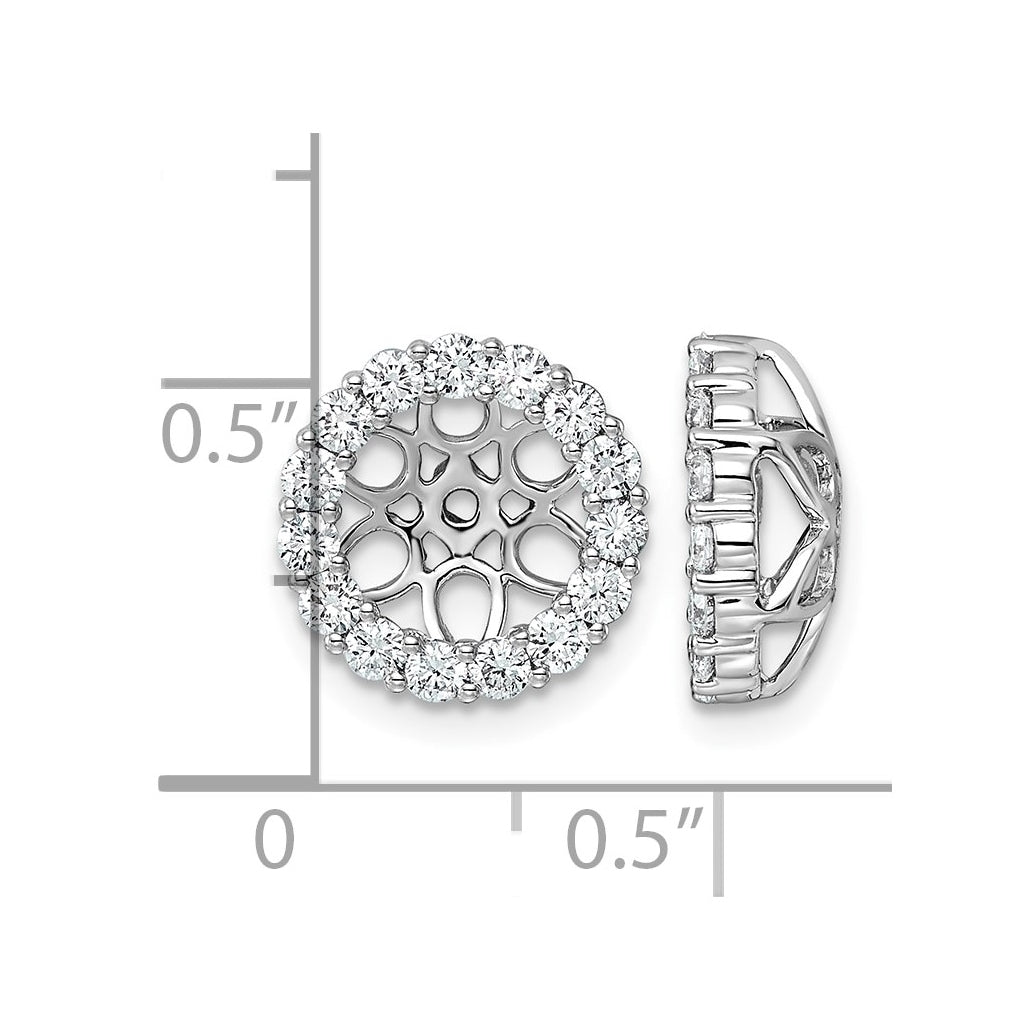 14k White Gold 1ct Lab Grown Diamond VS/SI+ G+ Complete Earrings Jackets – Elegant Jewelry Gift for Birthday, Anniversary, Engagement, Wedding