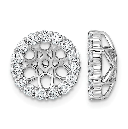 14k White Gold 1ct Lab Grown Diamond VS/SI+ G+ Complete Earrings Jackets – Elegant Jewelry Gift for Birthday, Anniversary, Engagement, Wedding