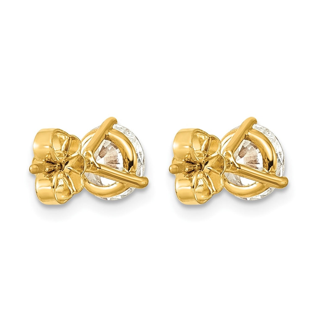 10K Yellow Gold 1ct Cert Lab Grown Diamond VS/SI+ G+ Round Complete Stud Earrings – Elegant Jewelry Gift for Birthday, Anniversary, Engagement, Wedding