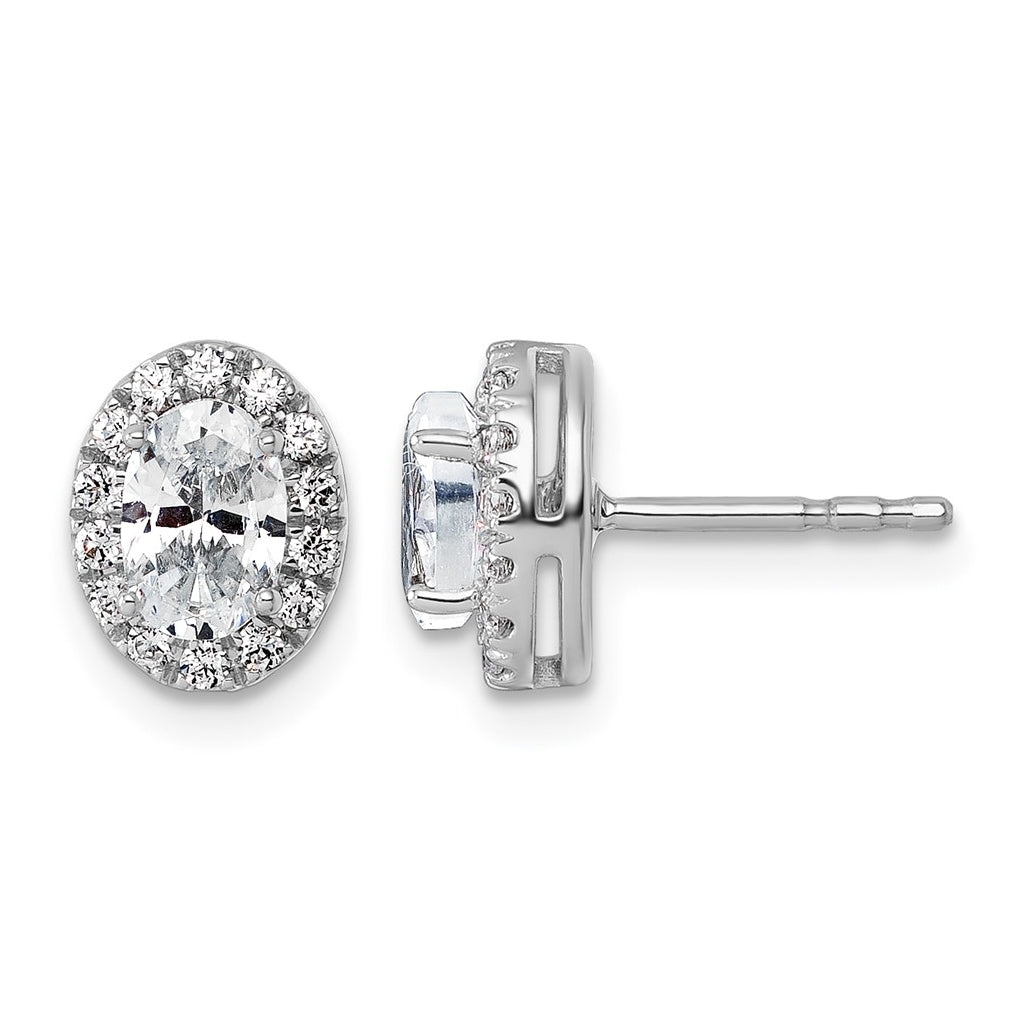 10K Yellow Gold 5/8ct Lab Grown Diamond VS+ F+ Complete Oval Halo Earrings – Elegant Jewelry Gift for Birthday, Anniversary, Engagement, Wedding