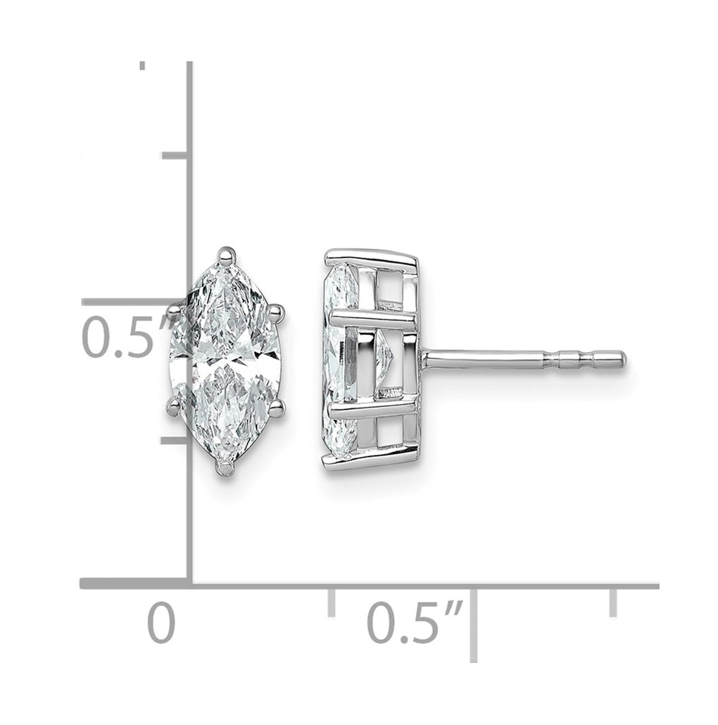 14K Yellow Gold 1/3 ctw Lab Grown Diamond VS+ F+ Marquise 6 Prong Earring – Elegant Jewelry Gift for Birthday, Anniversary, Engagement, Wedding
