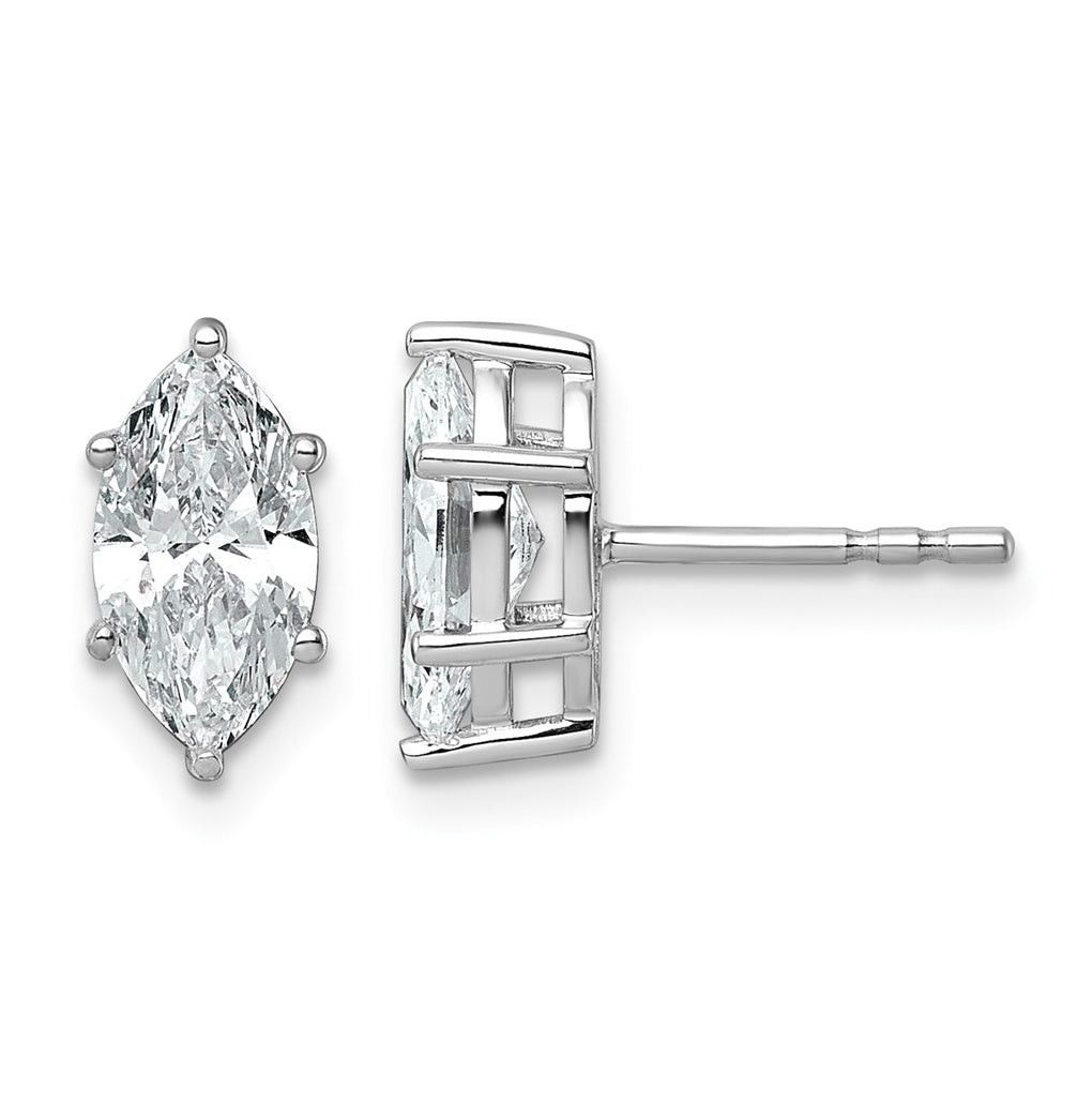 14K Yellow Gold 1/3 ctw Lab Grown Diamond VS+ F+ Marquise 6 Prong Earring – Elegant Jewelry Gift for Birthday, Anniversary, Engagement, Wedding